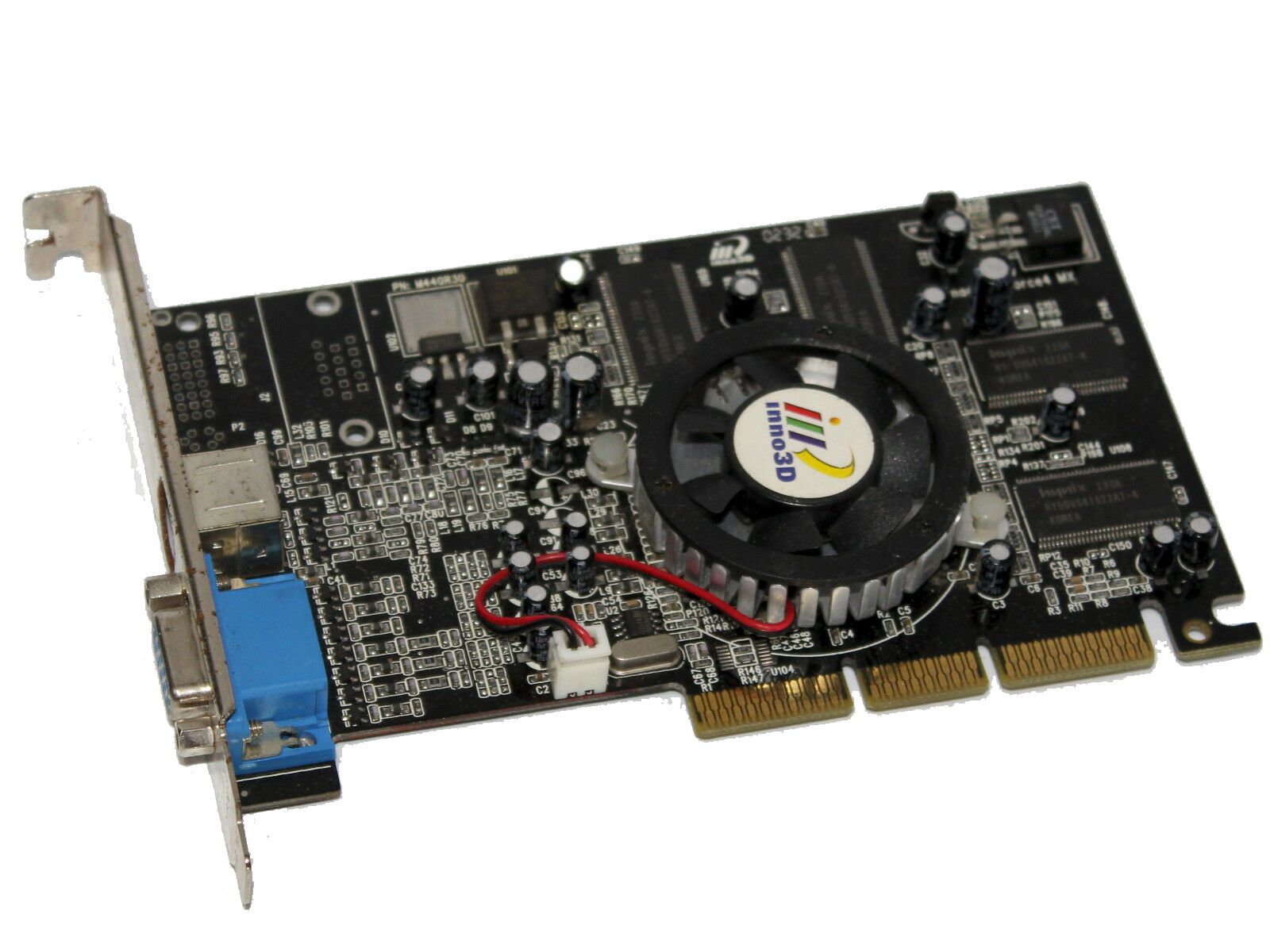 Grafische kaart nVidia GeForce4 MX440 64MB DDR AGP 4x VGA S-VIDEO NV17 Board INNO3D